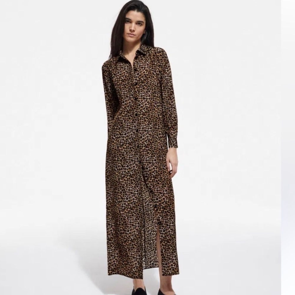 The Kooples Silk button up leopards print maxi dress  NWT Large / 3